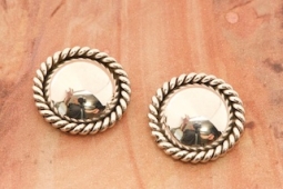 Navajo Artist Artie Yellowhorse Sterling Silver Post Earrings